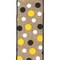 2.5" Natural Canvas Ribbon: Black, Yellow, White Dots (10 Yards)
